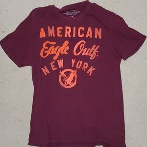 Maroon American Eagle Tee